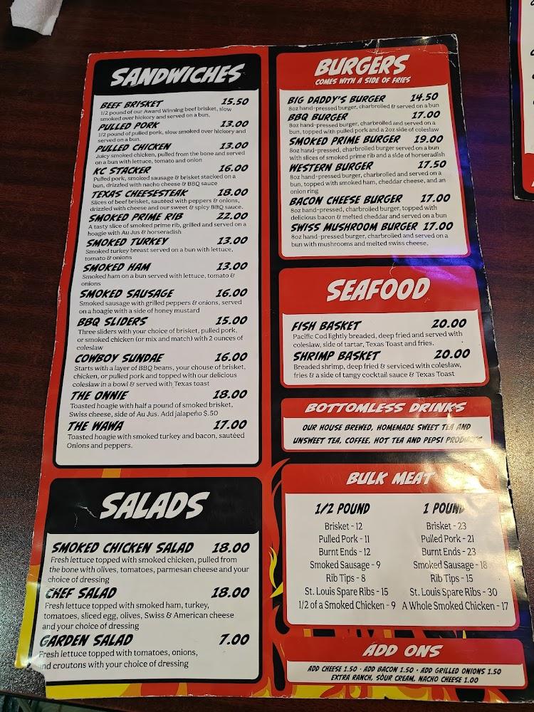 Big Daddy's BBQ & Banquet Hall Menu image 3